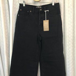 Madewell Wide-Leg High-Waisted Black Denim
